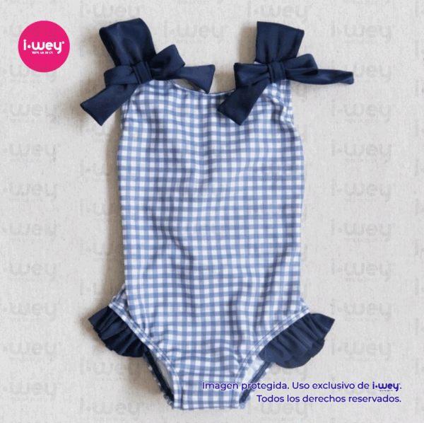 Estampado Cuadritos Marino