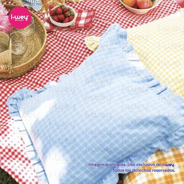 Estampado Cuadritos Turquesa