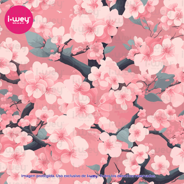 Estampado Rose Cerezos