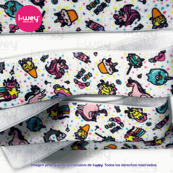 Elástico Estampado Unicornio