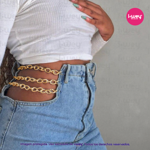 Cadena Dorada Texturizada 7mm