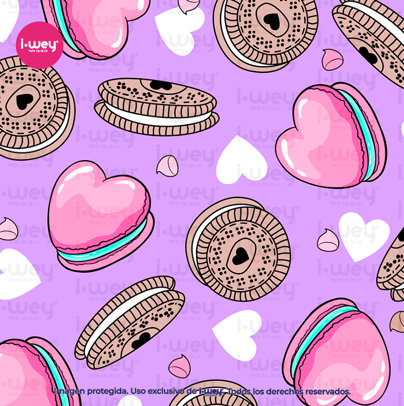 Estampado Purple Cookie Love