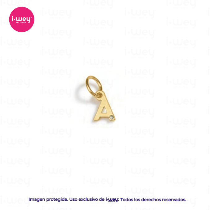 Dije de Letra Con Diamante