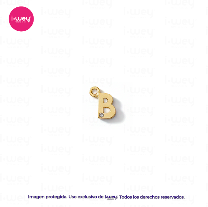 Dije de Letra Con Diamante