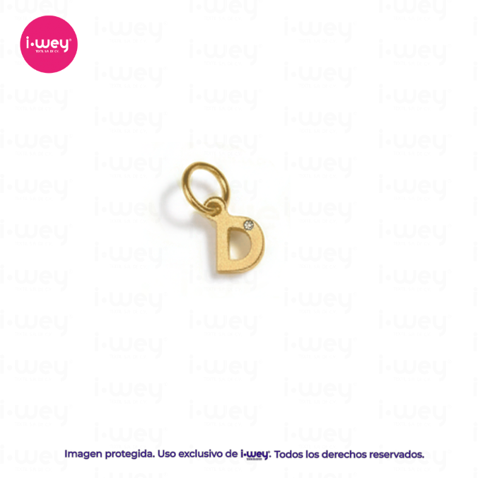 Dije de Letra Con Diamante