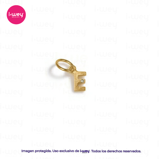 Dije de Letra Con Diamante