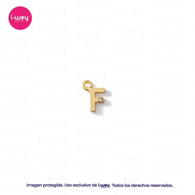 Dije de Letra Con Diamante