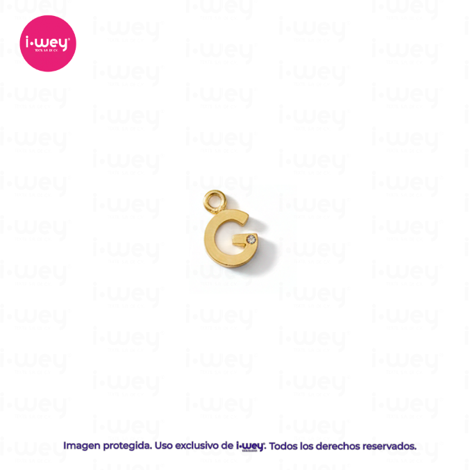 Dije de Letra Con Diamante