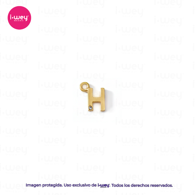 Dije de Letra Con Diamante