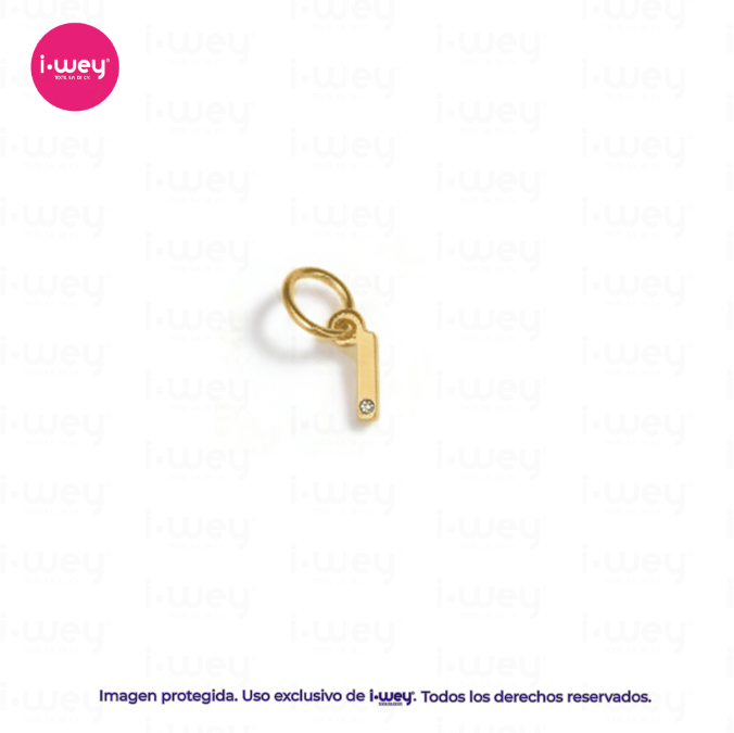 Dije de Letra Con Diamante