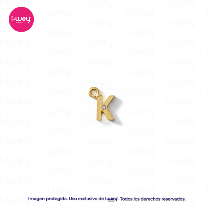 Dije de Letra Con Diamante