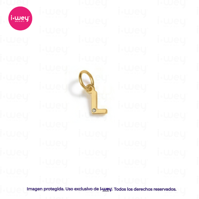 Dije de Letra Con Diamante