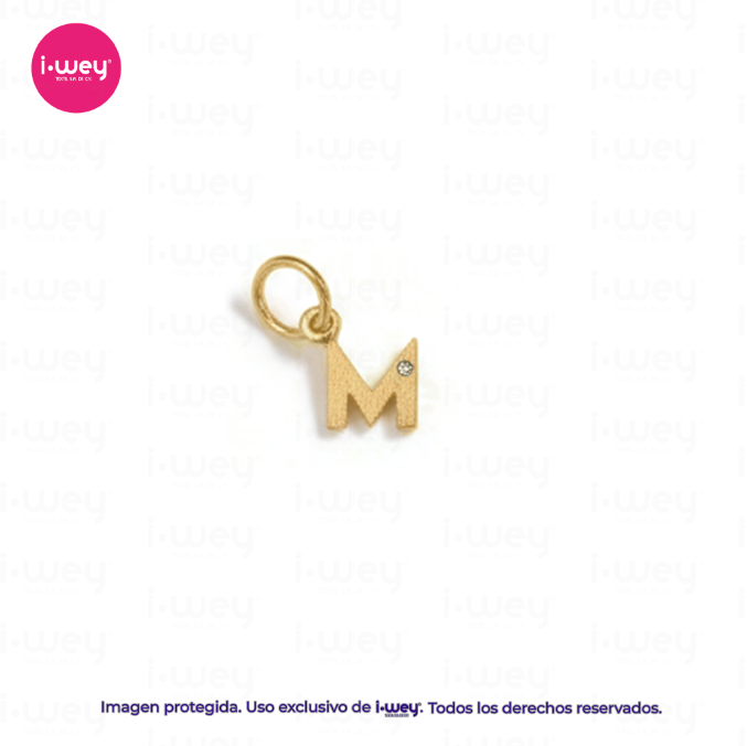 Dije de Letra Con Diamante