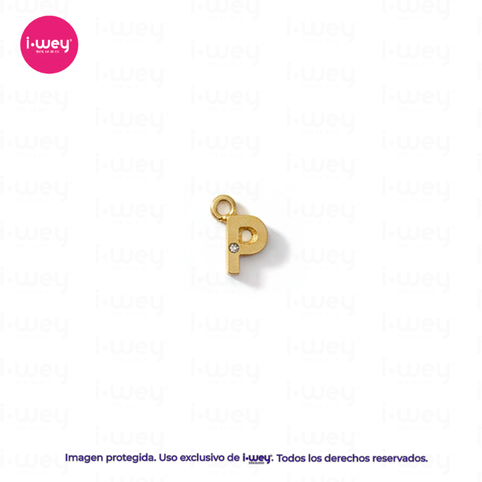 Dije de Letra Con Diamante