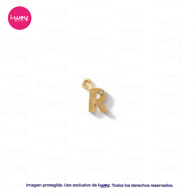 Dije de Letra Con Diamante