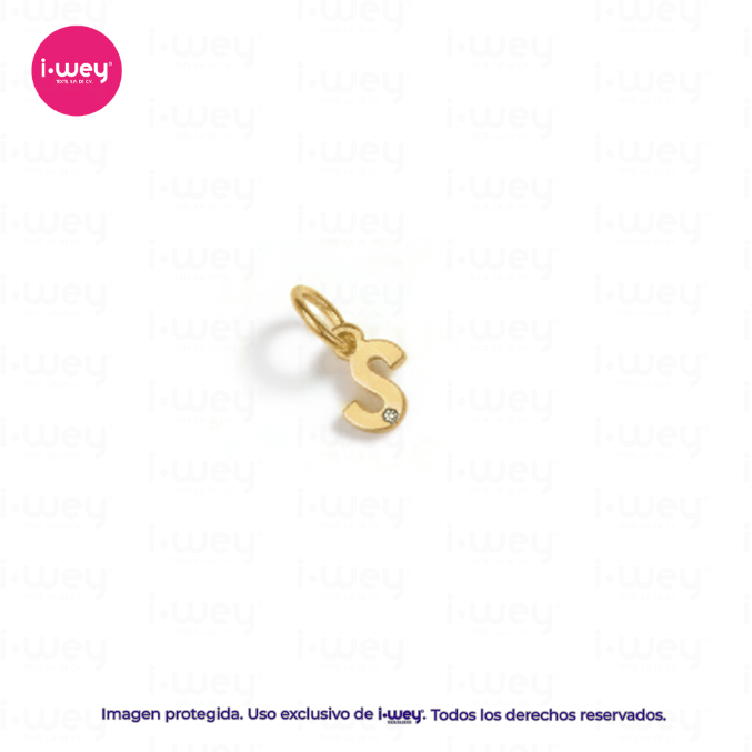 Dije de Letra Con Diamante