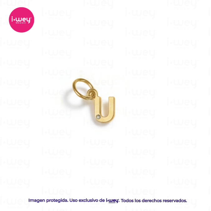 Dije de Letra Con Diamante