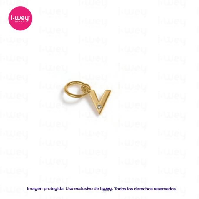 Dije de Letra Con Diamante