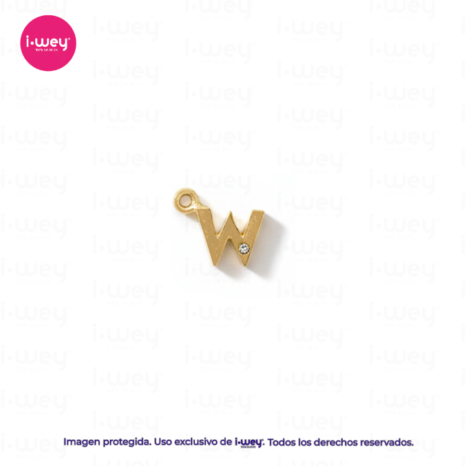 Dije de Letra Con Diamante