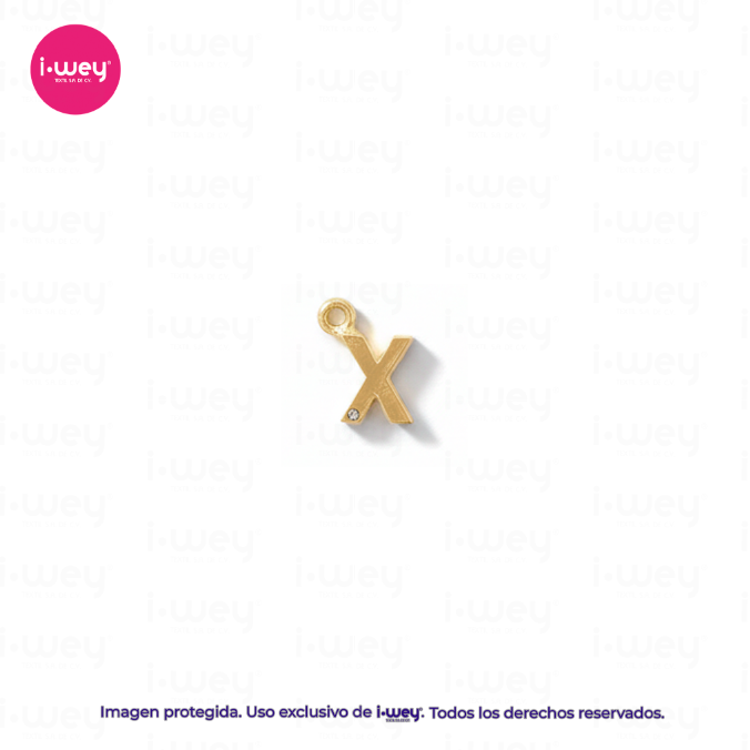 Dije de Letra Con Diamante