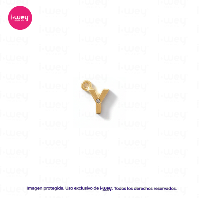 Dije de Letra Con Diamante