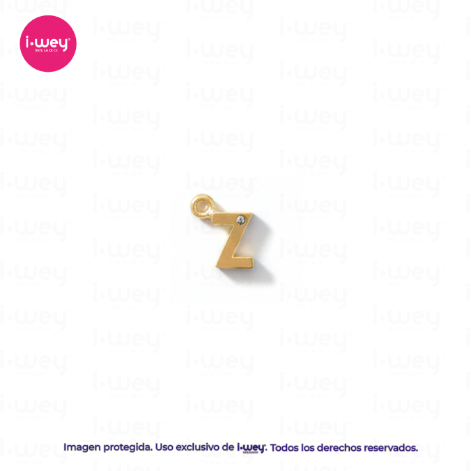 Dije de Letra Con Diamante