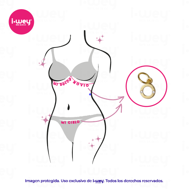 Dije de Letra Con Diamante