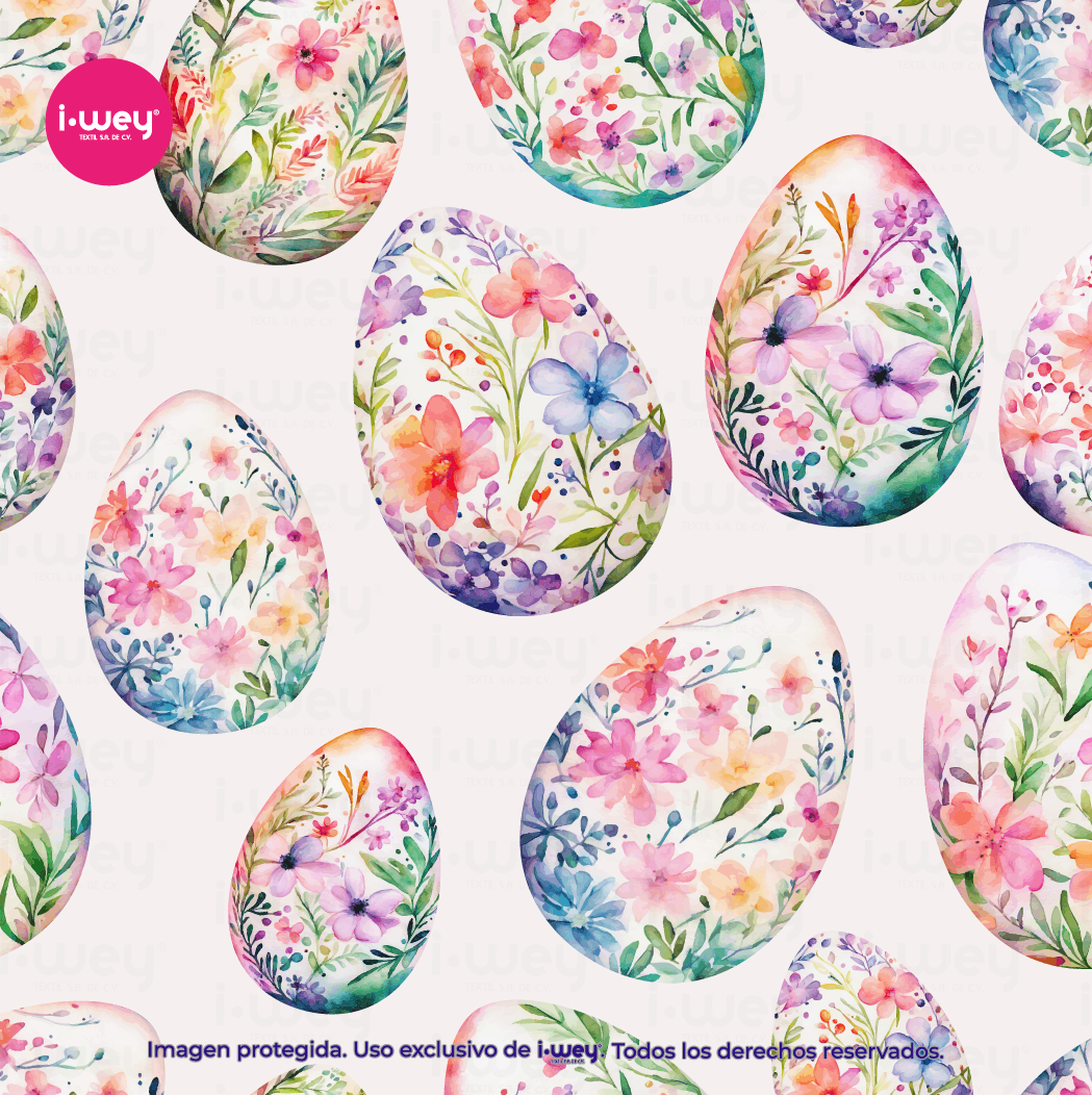 Estampado Huevos Florales