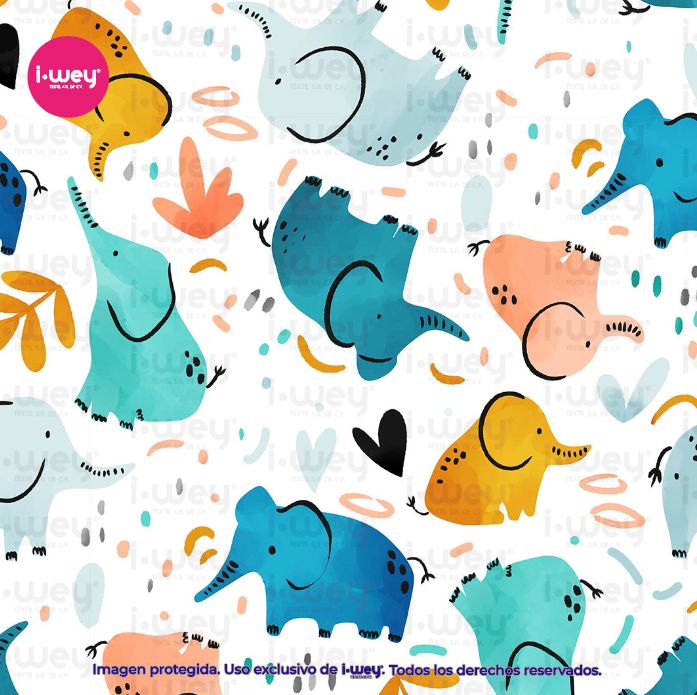 Estampado Elefantitos con Amor