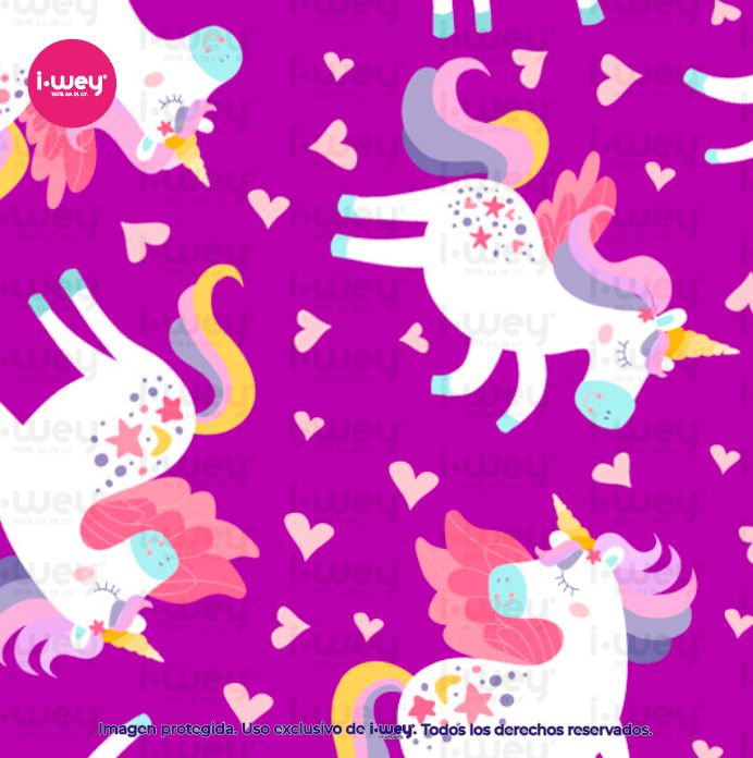 Estampado Sweet Unicorn World Purple