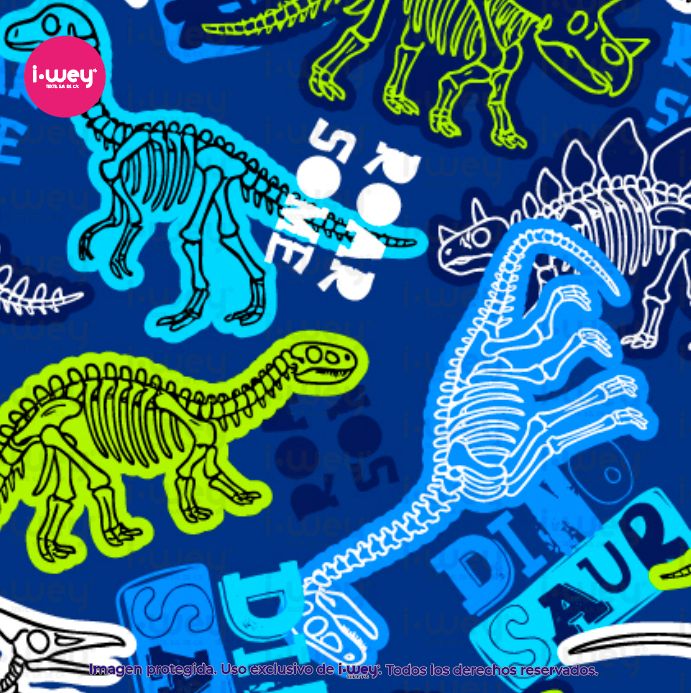 Estampado Dino Bones