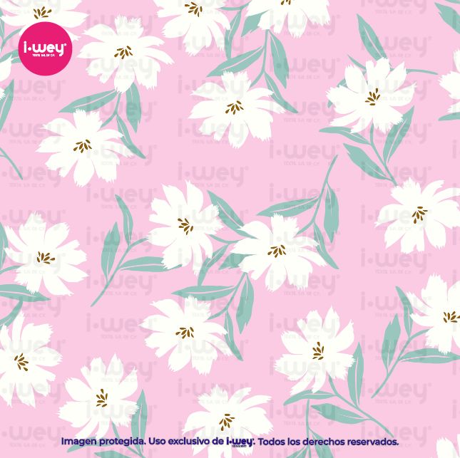 Estampado Little Pink Blooms