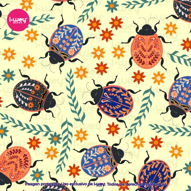 Estampado Jardín sobre Patitas