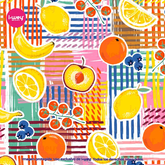 Estampado Puffy Fruits