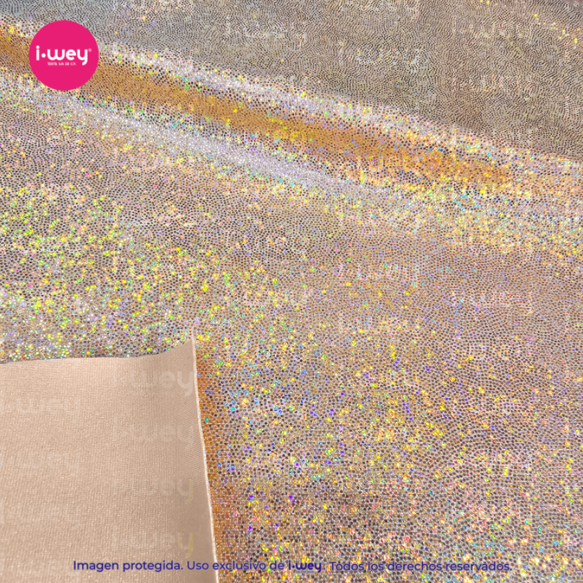 Licra Holograma Puntini Tornasol