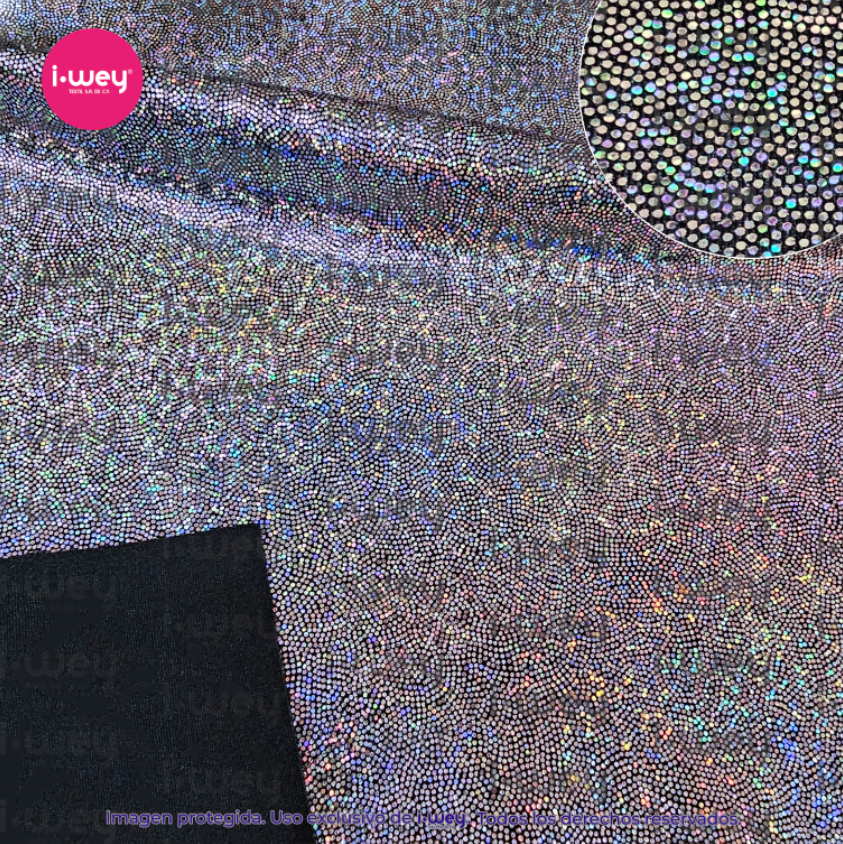 Licra Holograma Puntini Tornasol