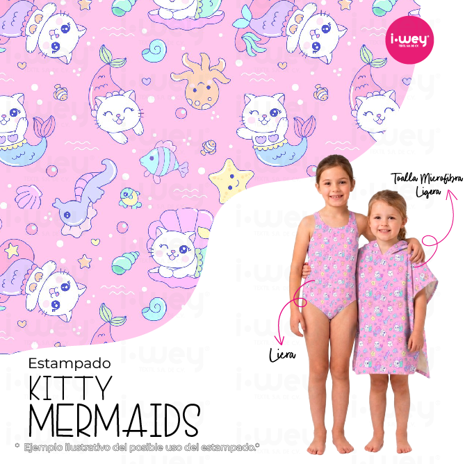 Estampado Kitty Mermaids