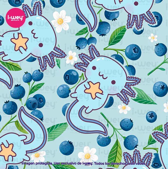 Estampado Ajolotito Frutal