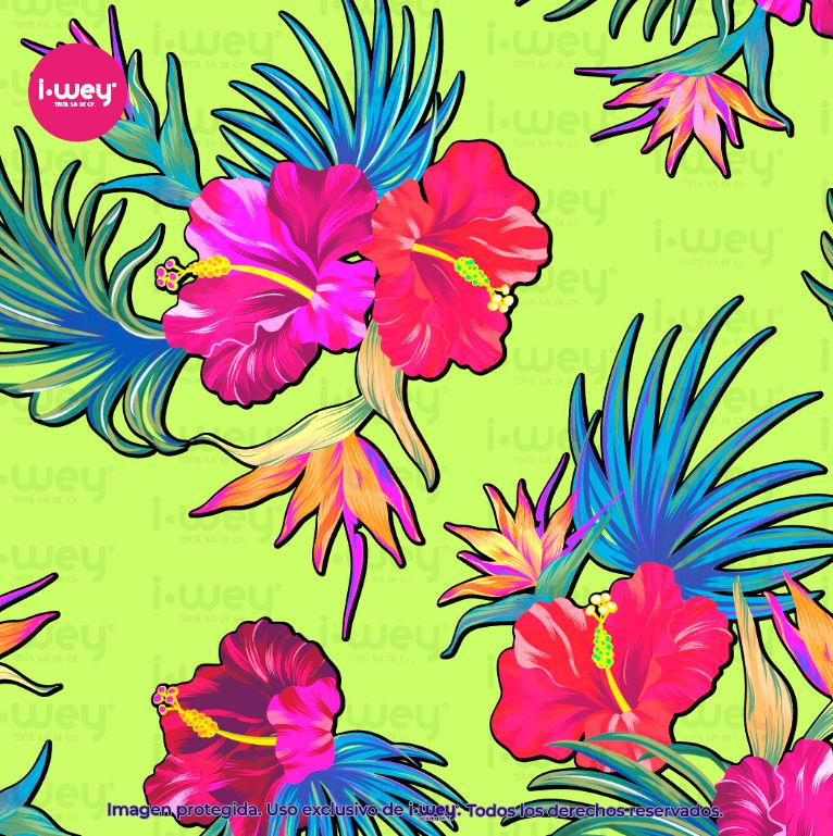 Estampado Electric Green Floral