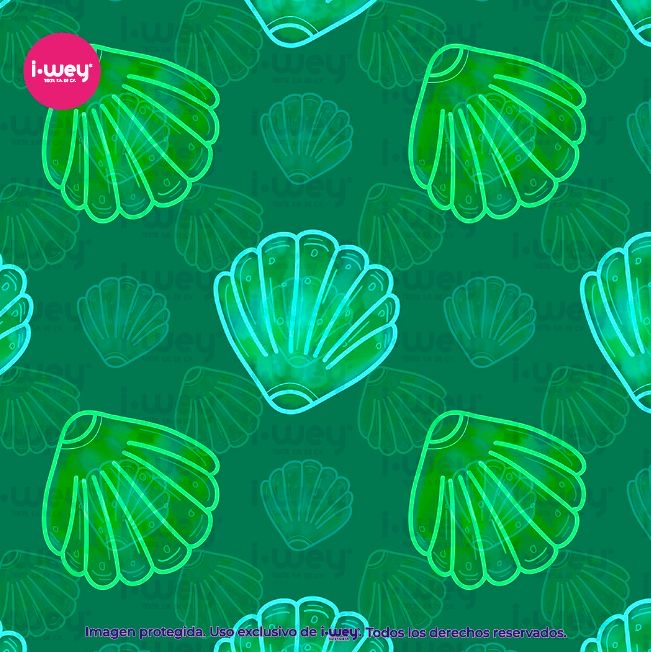 Estampado Lime Shells