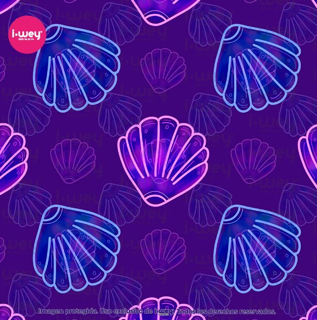 Estampado Violet Shells
