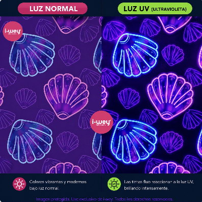 Estampado Violet Shells