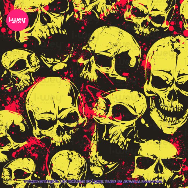 Estampado Skull Fluo