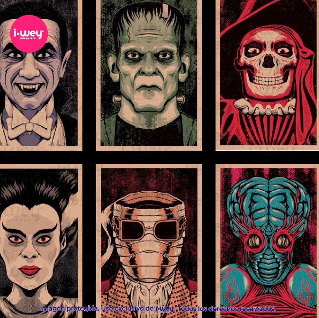 Estampado Cine de Terror