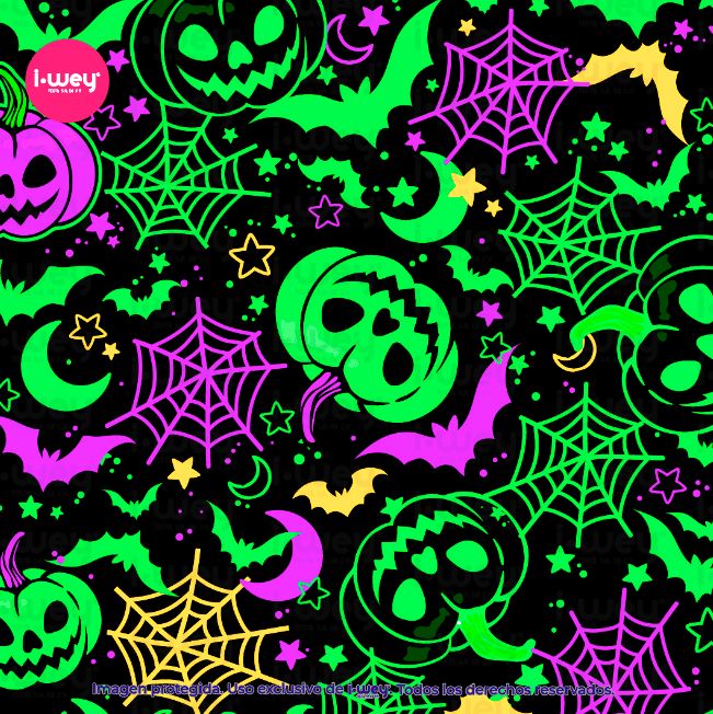 Estampado Neon Spooks