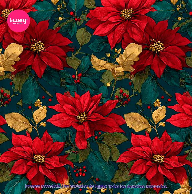 Estampado Elegancia Escarlata